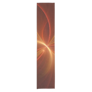 Mystical Abstract Fractal Art Modern Warm Colours Short Table Runner