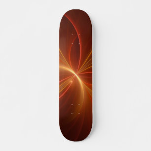 Mystical Abstract Fractal Art Modern Warm Colours Skateboard