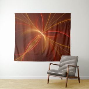 Mystical Abstract Fractal Art Modern Warm Colours Tapestry