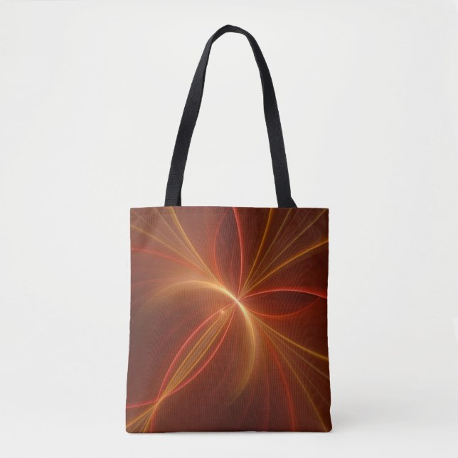 Mystical Abstract Fractal Art Modern Warm Colours Tote Bag (Front)