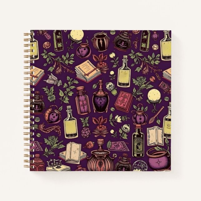 Mystical Alchemy – Vintage Halloween Vibes Notebook (Front)