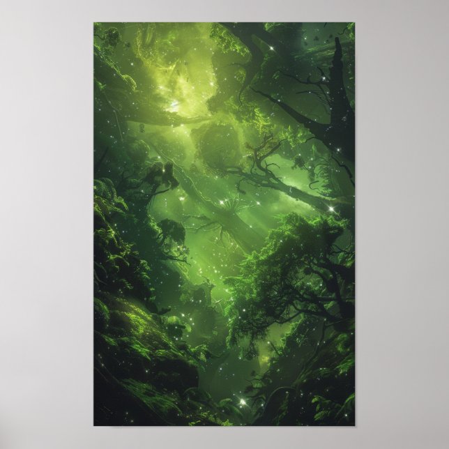 Mystical Alien Forest on a Lonely Planet Poster (Front)