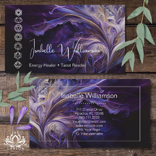 Mystical Amethyst Chakras Reiki Meditation Yoga  Business Card