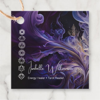Mystical Amethyst Chakras Reiki Meditation Yoga Favour Tags