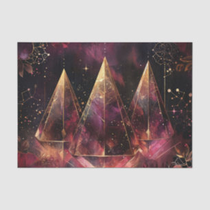 Mystical Amethyst Witchy Celestial Pattern Tissue Paper