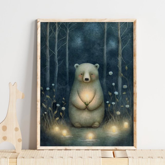 Mystical Bear Garden Print | Bear Print (Creator Uploaded)