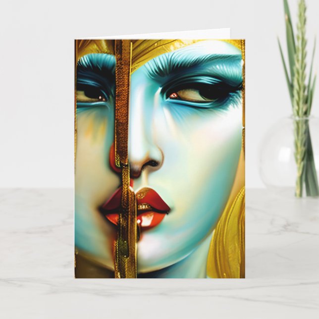 Mystical Beauty Golden Goddess   Card (Front)