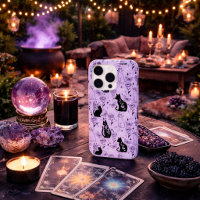Mystical Black Cat and Butterfly Pattern | Witchy