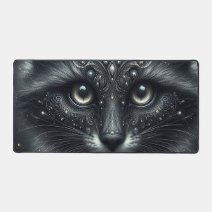 Mystical Black Cat Desk Mat