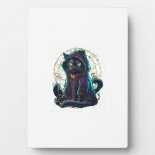 Mystical Black Cat Halloween Tank Top Plaque