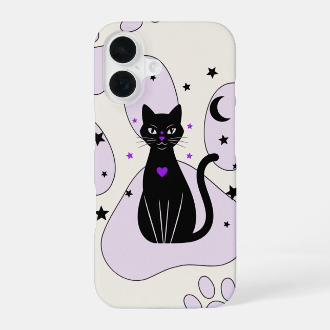 Mystical Black Cat iPhone Case – Witchy Gift (Back)