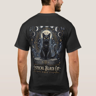 Mystical black cat men tshirt 