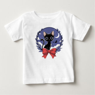 Mystical Black Cat Nightscape Baby T-Shirt