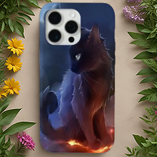 Mystical Black Cat   Phone Case Art