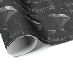Mystical Black Diamond Gemstone. Jewellery Gift Wrapping Paper