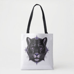Mystical Black Panther Fantasy Tote Bag