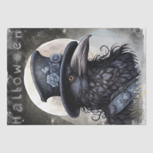 Mystical Black Raven Tissue Paper
