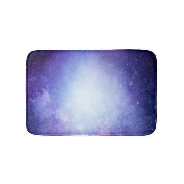 Mystical blue cosmic sky bath mat (Front)