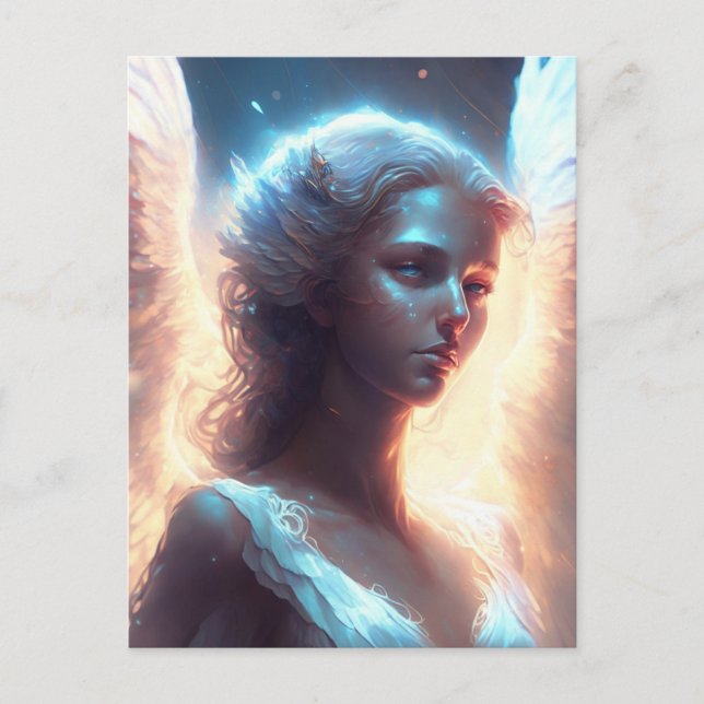 Mystical Blue Eyed Angel Postcard (Front)