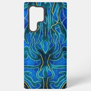 Mystical Blue Neon Ocean Kelpie Pattern Samsung Galaxy Case