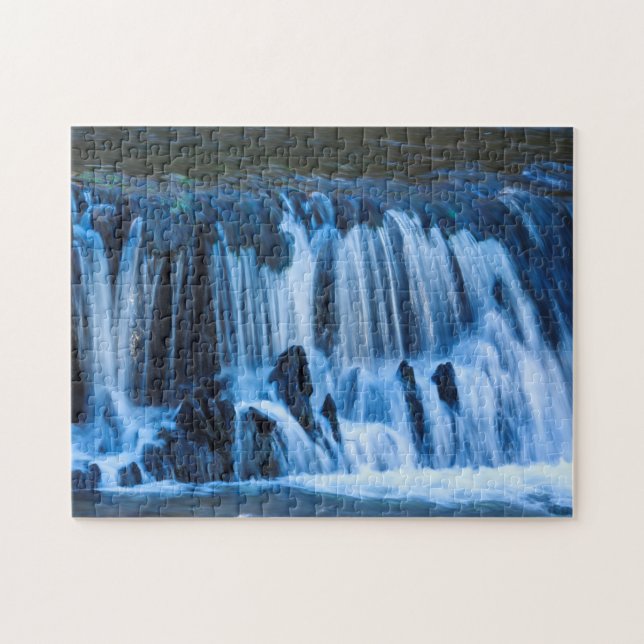 Mystical Blue Waterfall Jigsaw Puzzle (Horizontal)