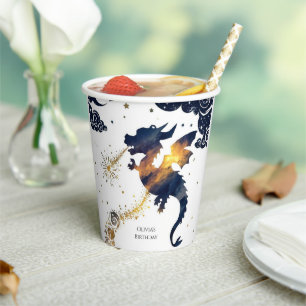 Mystical Boho Dragon Birthday Paper Cups