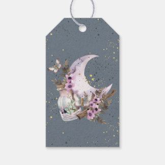 Mystical Boho Lavender Anemone Moon and Bottles  Gift Tags