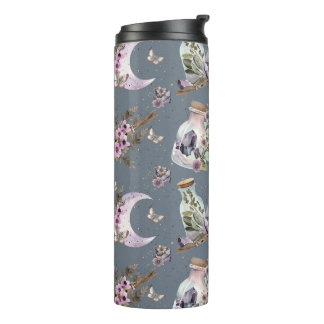 Mystical Boho Lavender Anemone Moon & Potions Thermal Tumbler