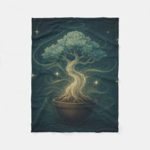 Mystical Bonsai Spirit Throw Blanket – Enchanted