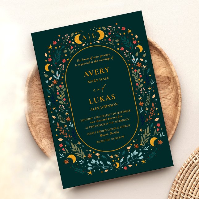 Mystical Botanical Wedding Invitation (Creator Uploaded)