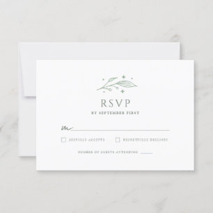 Mystical Botanical Wedding RSVP Card