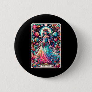 Mystical Bride Tarot Card Enchanting Wedding Artwo 6 Cm Round Badge