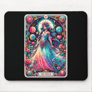 Mystical Bride Tarot Card Enchanting Wedding Artwo Mouse Mat
