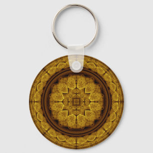 Mystical bright fractal ornament key ring