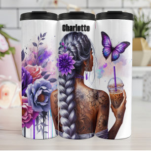 Mystical Butterfly Tattooed Coffee Moment Thermal Tumbler