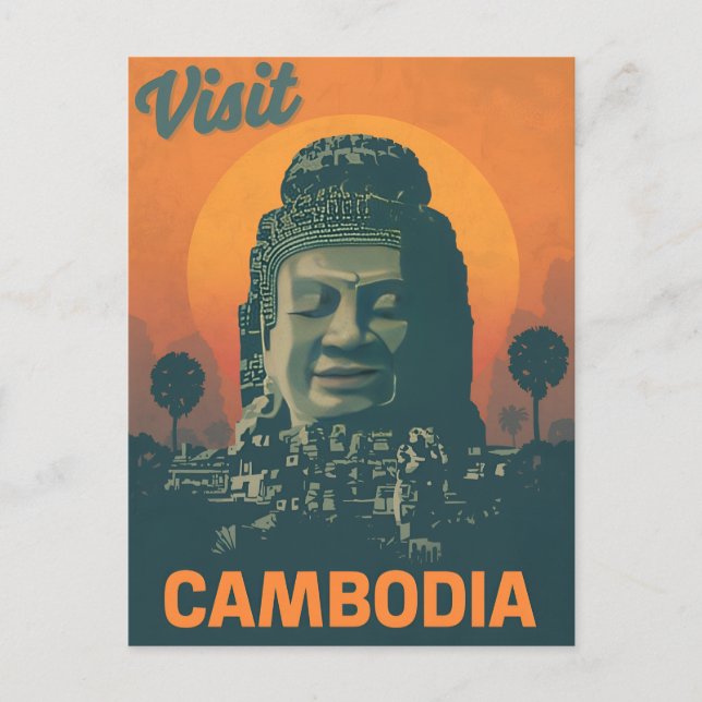 Mystical Cambodia Sunrise Postcard (Front)