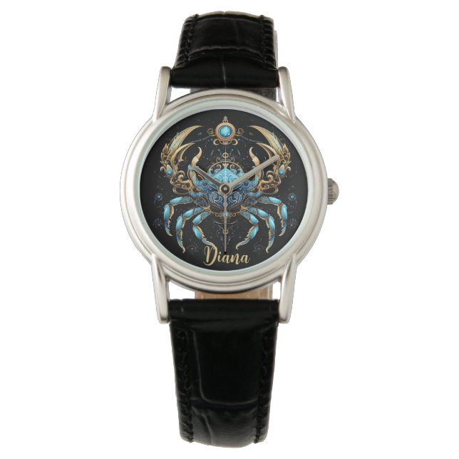 Mystical Cancer Zodiac Artwork  Watch (Front)