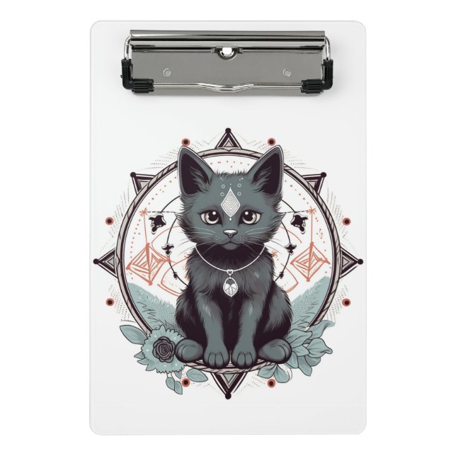 Mystical Cat Mini Clipboard (Front)
