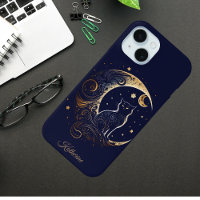 Mystical Cat Moon - Personalized Celestial Gift