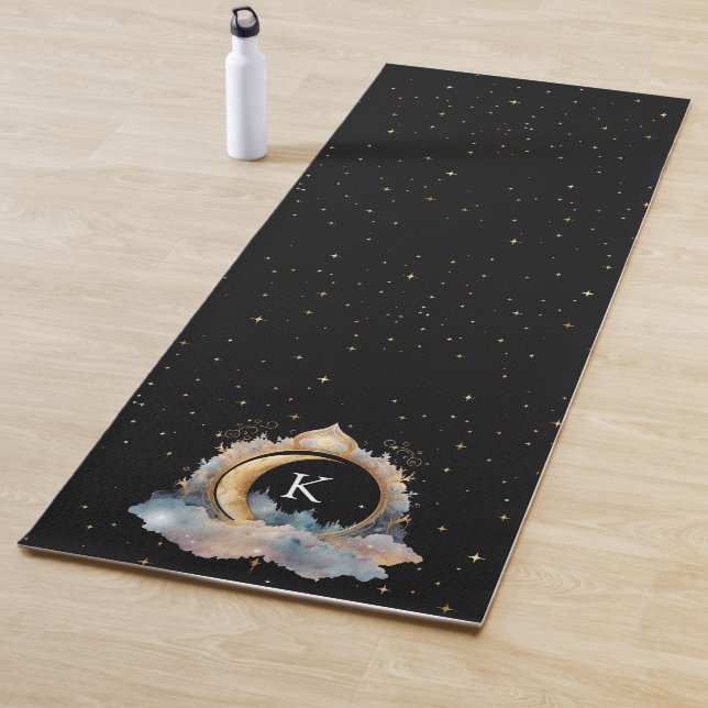 Mystical Celestial Blue Gold  Yoga Mat (In Situ)