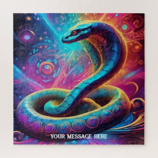 Mystical celestial colourful snake jigsaw puzzle