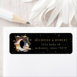 mystical celestial cosmic Return Address Label