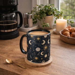 Mystical Celestial Moon Pattern Mug