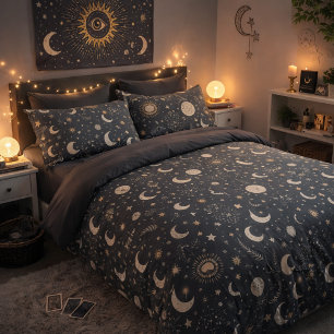 Mystical Celestial Moon Pattern Pillowcase