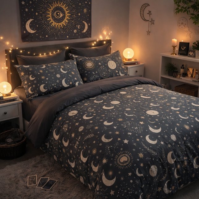 Mystical Celestial Moon Pattern Pillowcase (Creator Uploaded)