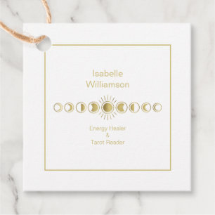 Mystical Celestial Moon Phase Amethyst Spiritual Favour Tags