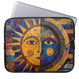Mystical Celestial Sun Moon Alchemy Laptop Sleeve