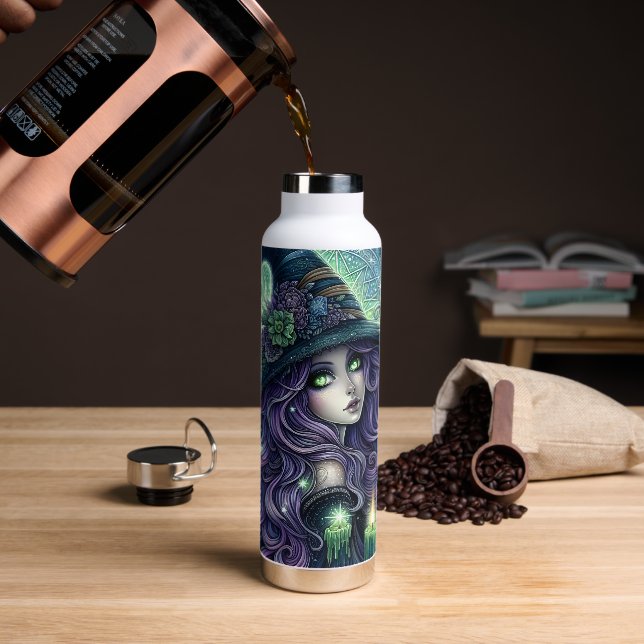 Mystical Celestial Witch Water Bottle (Coffee)