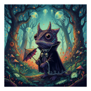Mystical Chameleon Poster