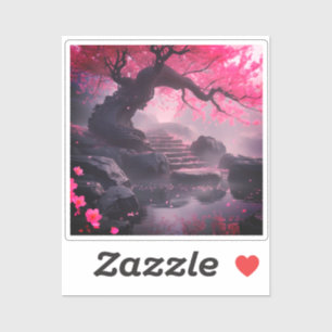 Mystical Cherry Blossom Path – Enchanted Stairway